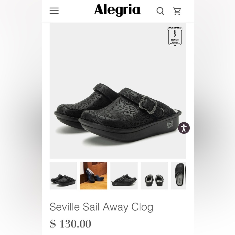 Alegria paisley mules/clogs size 39